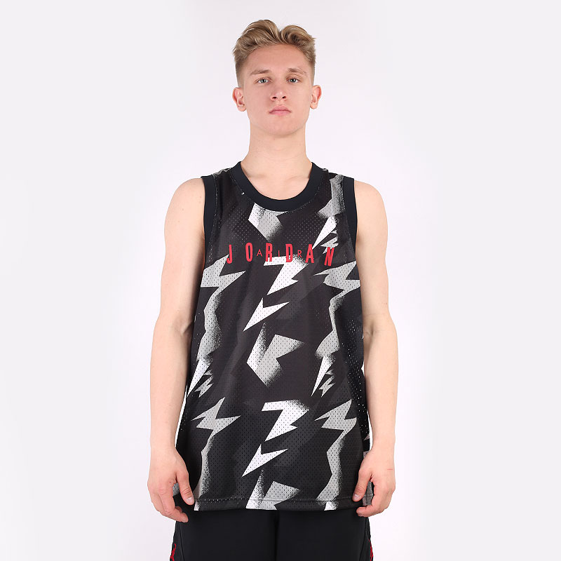 мужская черная майка Jordan Jumpman Printed Jersey CZ4738-010 - цена, описание, фото 4